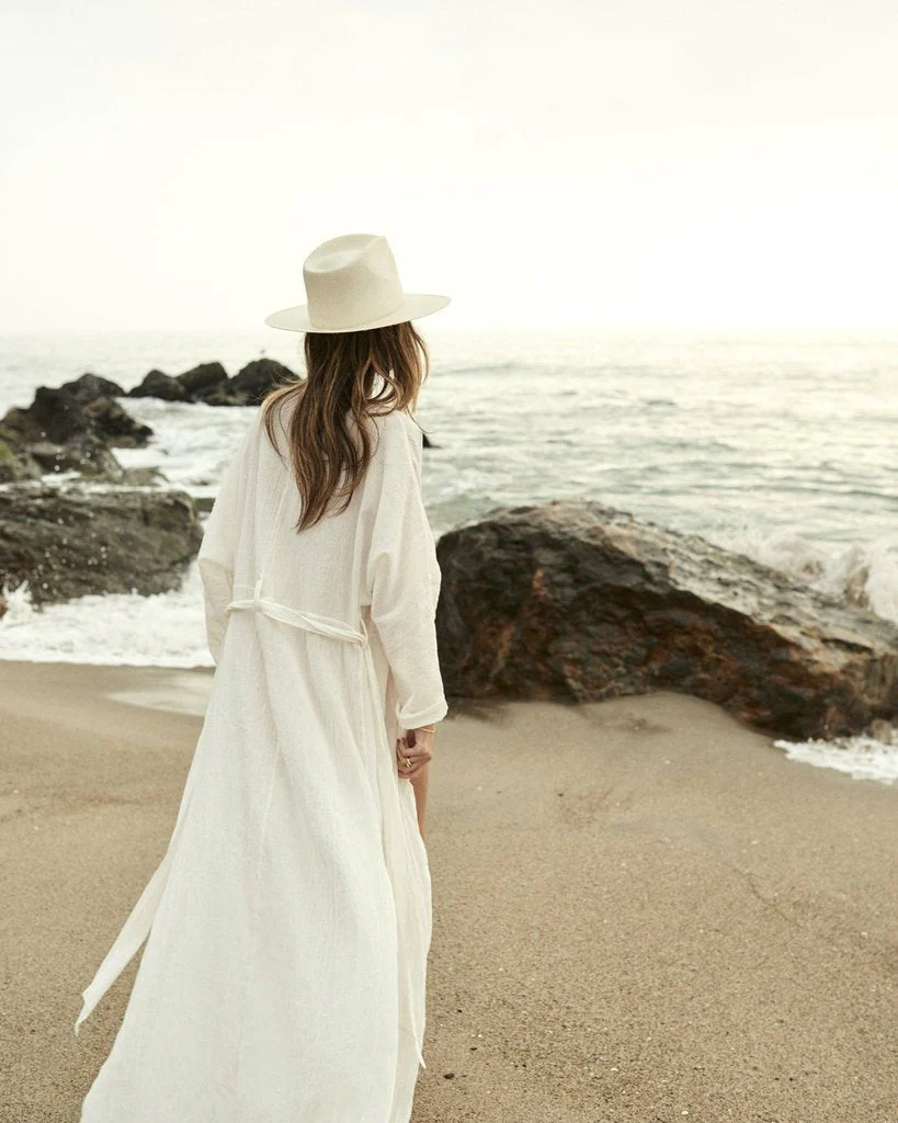 Barefoot Dreams: Beach Sun Protection Cover-Up In Pearl - Image 14