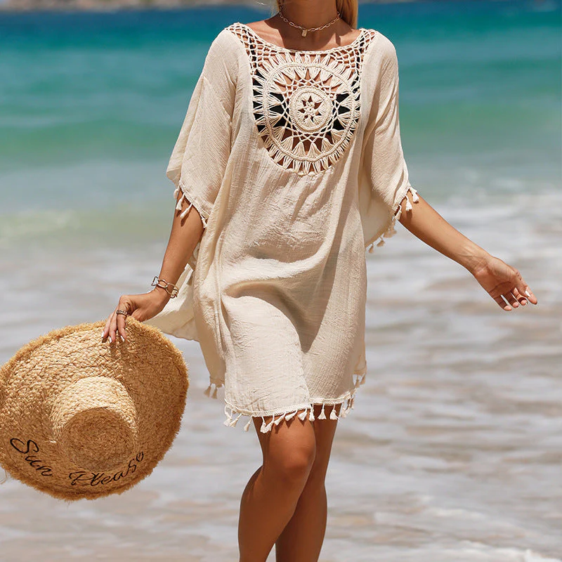 Barefoot Dreams: Beach Sun Protection Cover-Up In Pearl - Image 5