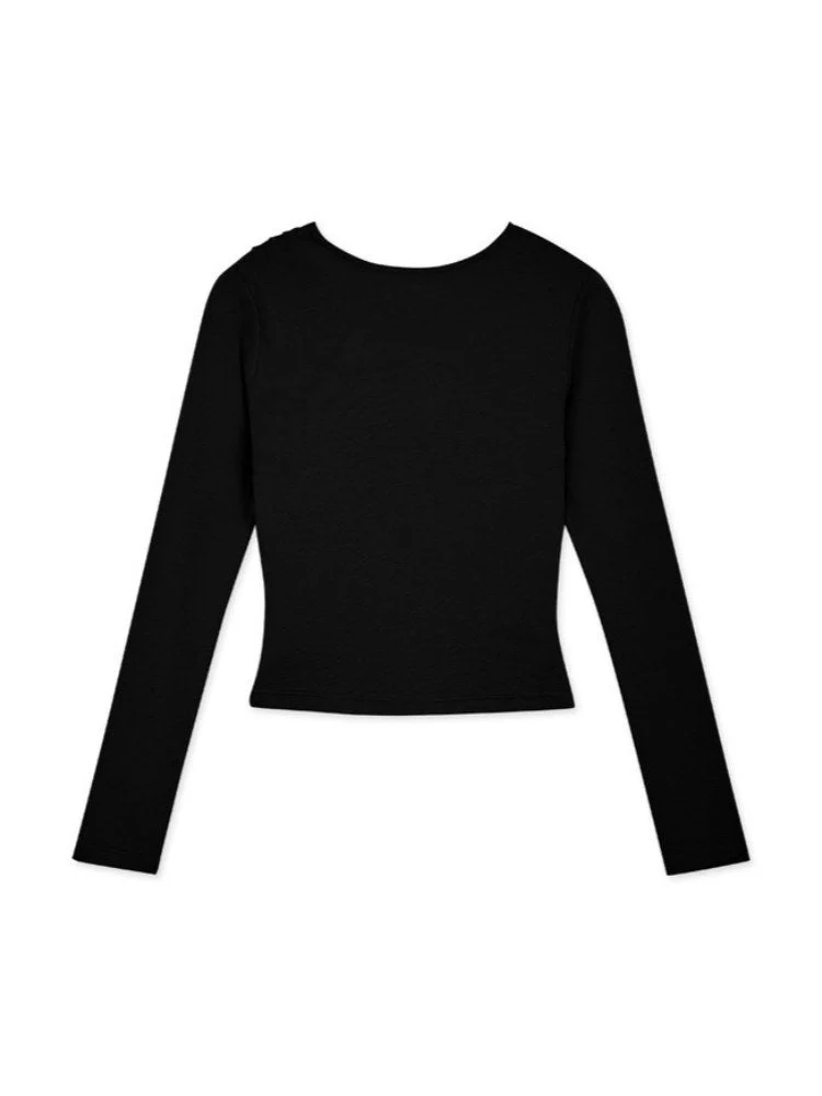 Black Sequin Long Sleeve Knit Top & Mini Skirt - Image 5