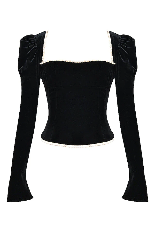 Black Velvet Corset - Image 6