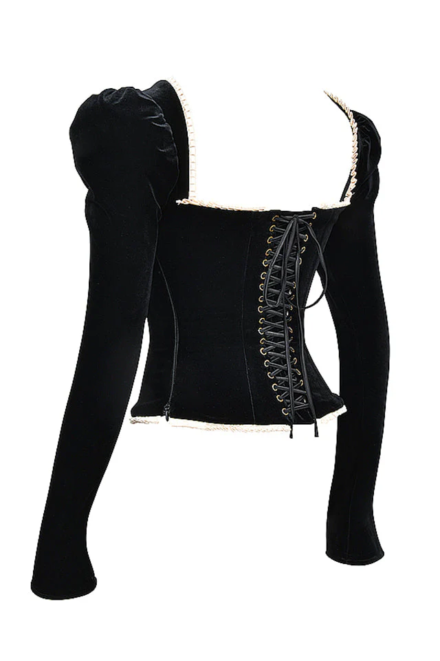 Black Velvet Corset - Image 7