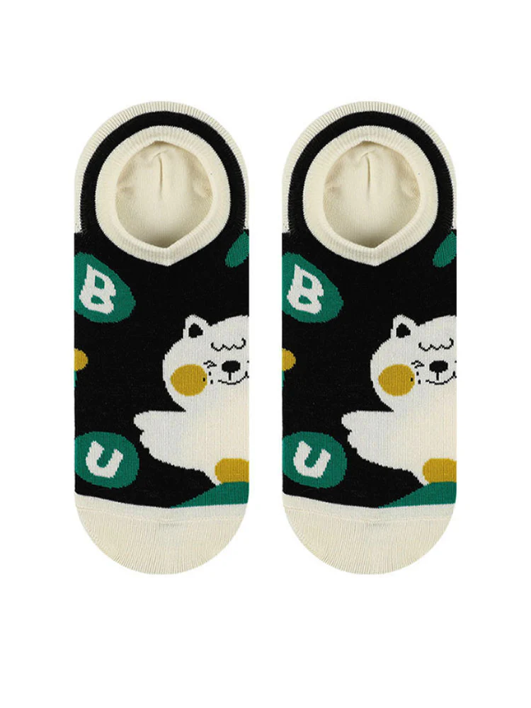 Cartoon Kitty Boat Socks - Image 19