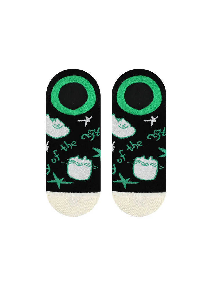 Cartoon Kitty Boat Socks - Image 23