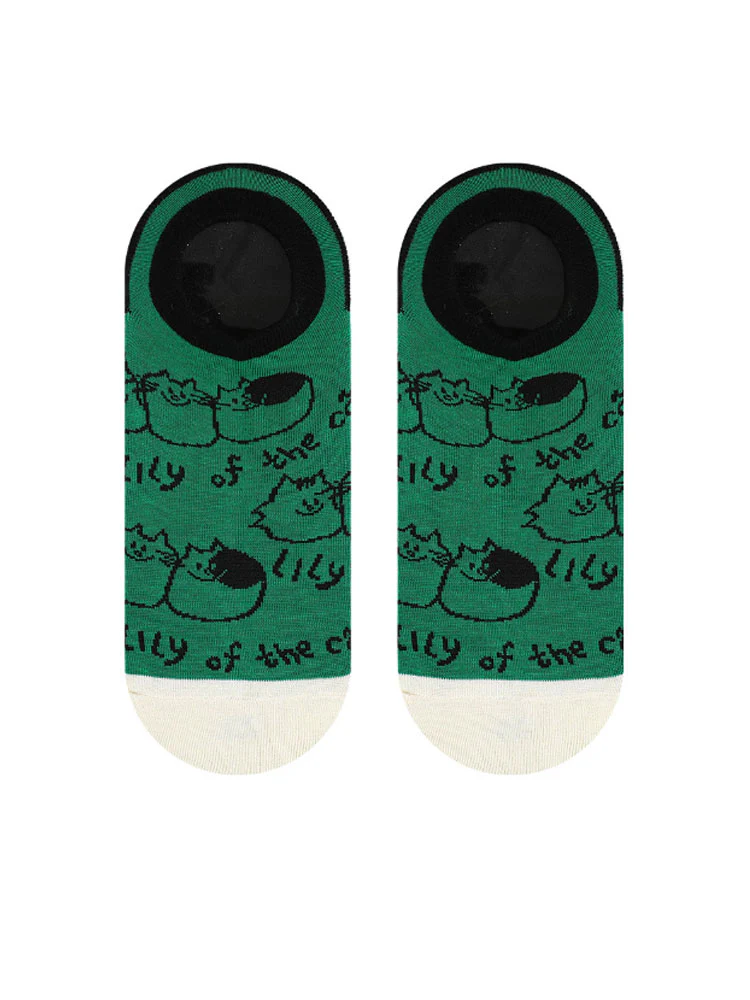 Cartoon Kitty Boat Socks - Image 24