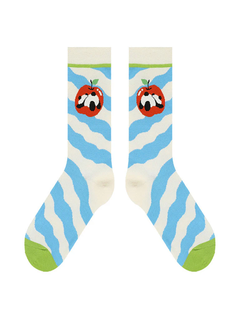 Cartoon Panda Pattern Cotton Socks - Image 12