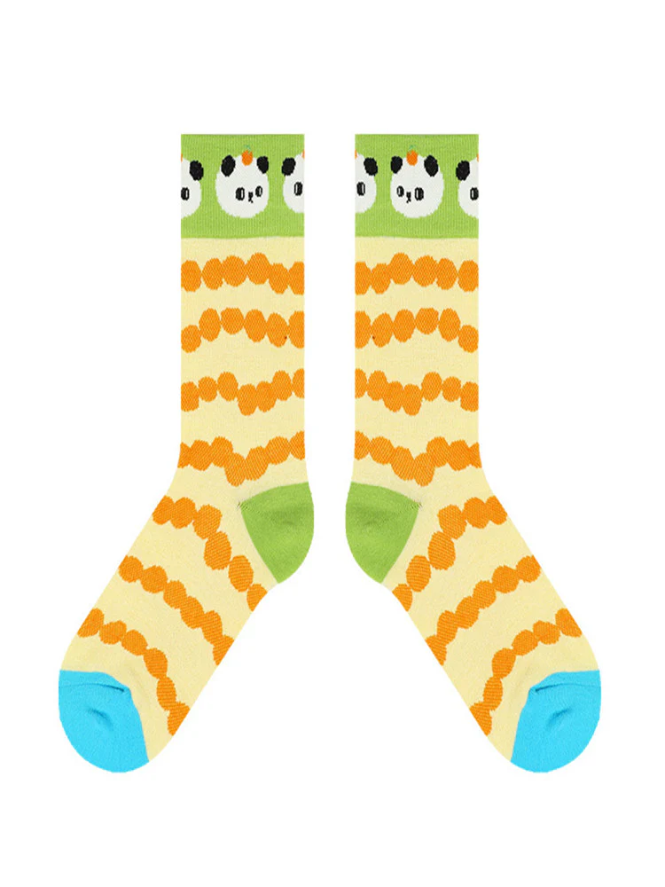 Cartoon Panda Pattern Cotton Socks - Image 8