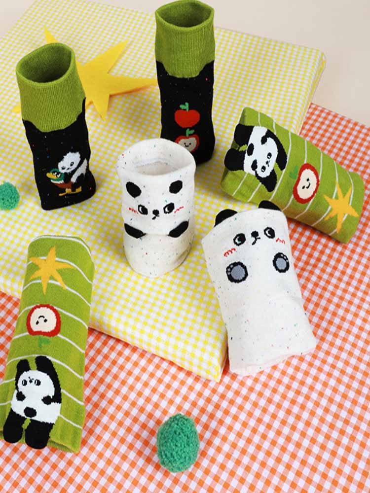 Cartoon Panda Pattern Socks - Image 3