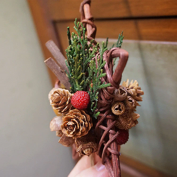 Christmas Decoration Pendant - Forest Pine Cone Bell Car Hanging - Image 5