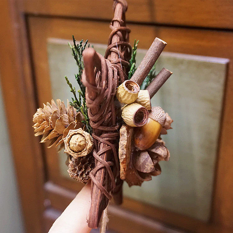 Christmas Decoration Pendant - Forest Pine Cone Bell Car Hanging - Image 6