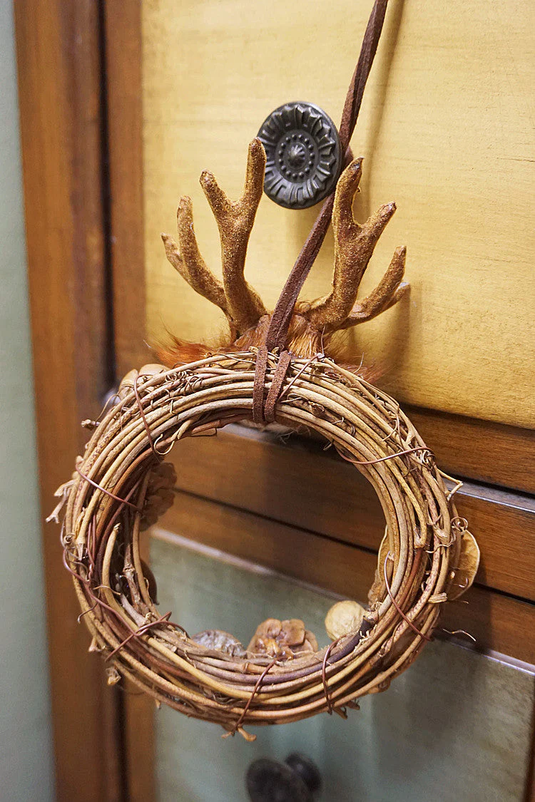 Christmas Deer Head Pinecones Hanging Decoration - Image 5