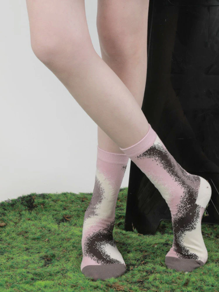 Colorful Gradient Theme Cotton Socks - Image 7