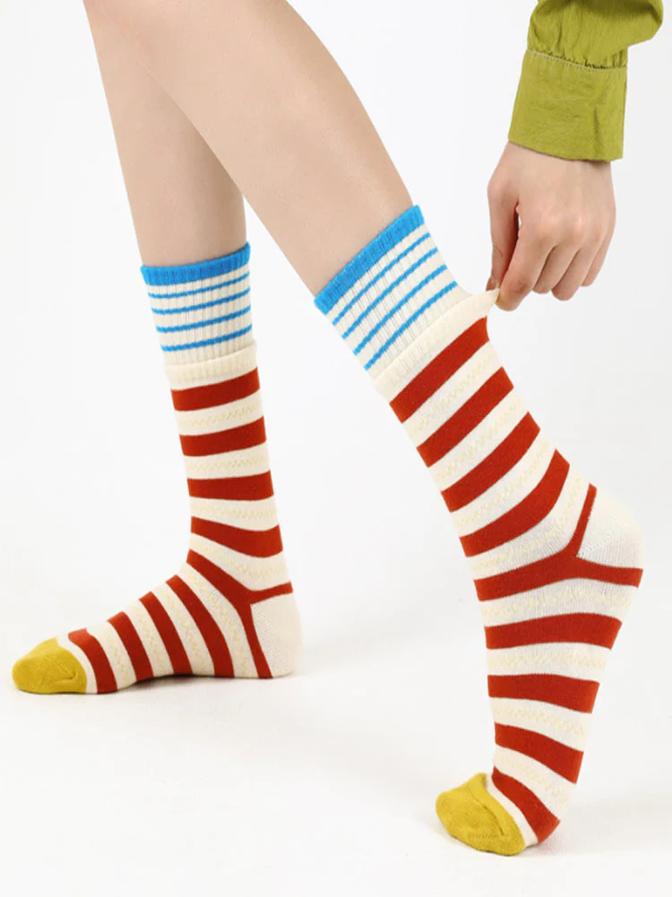 Colorful Striped Cotton Socks - Image 3