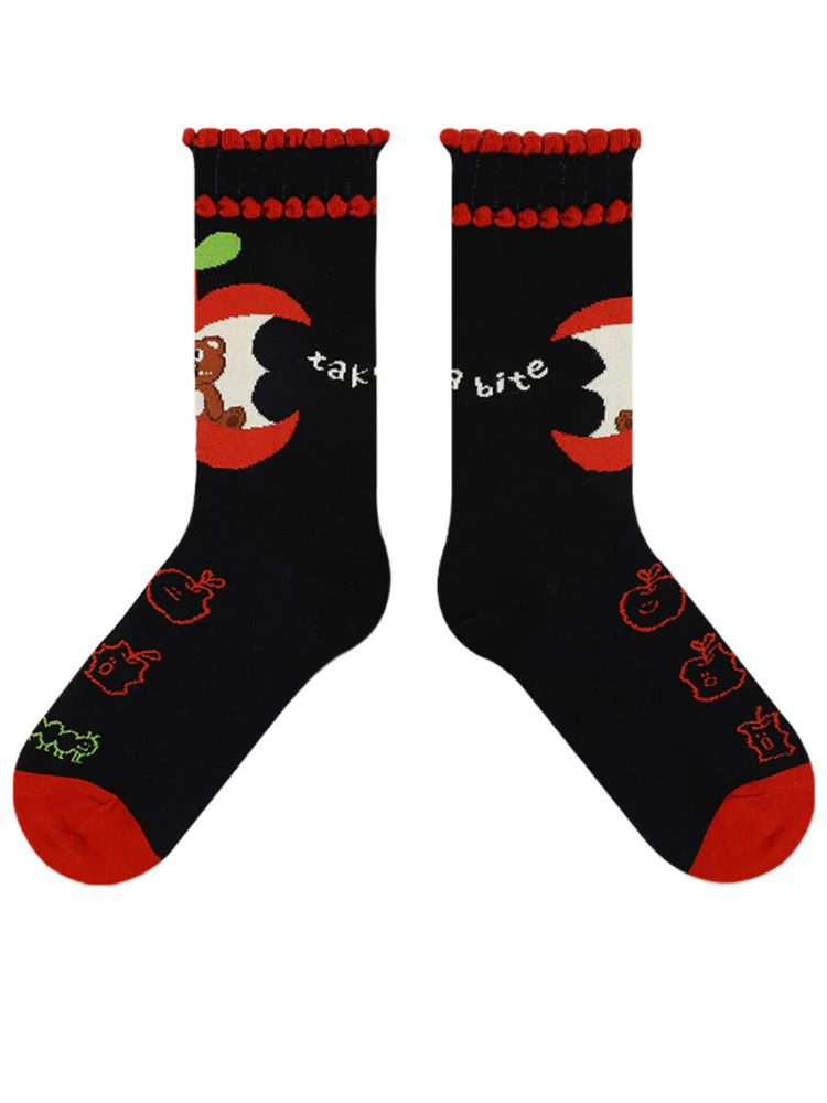 Cute Bear Cartoon Socks - Image 12