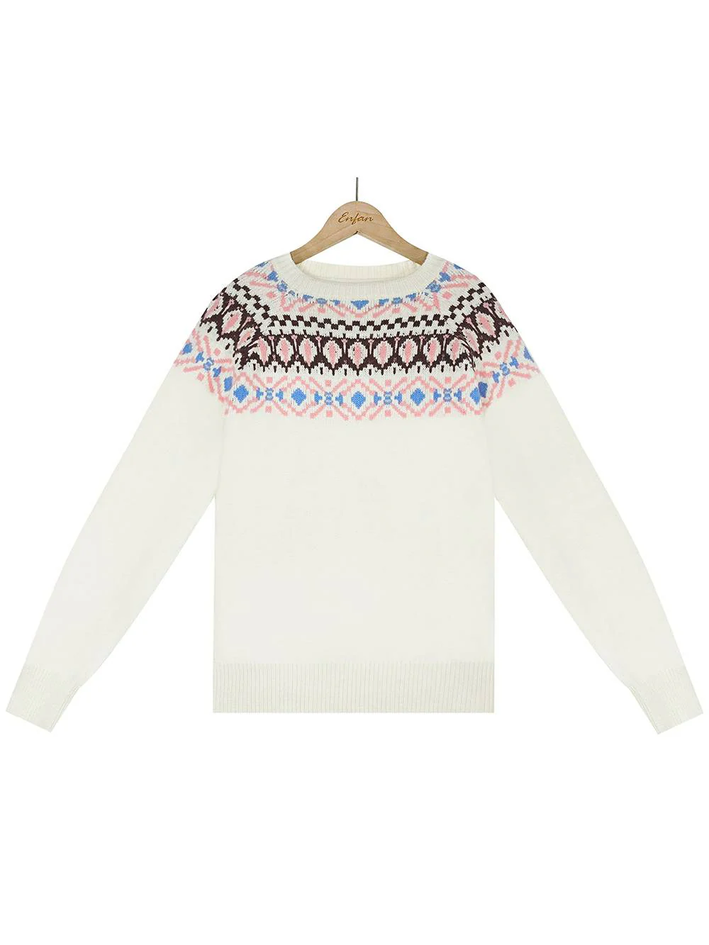 Embroidered Color Block Knit Sweater - Image 5
