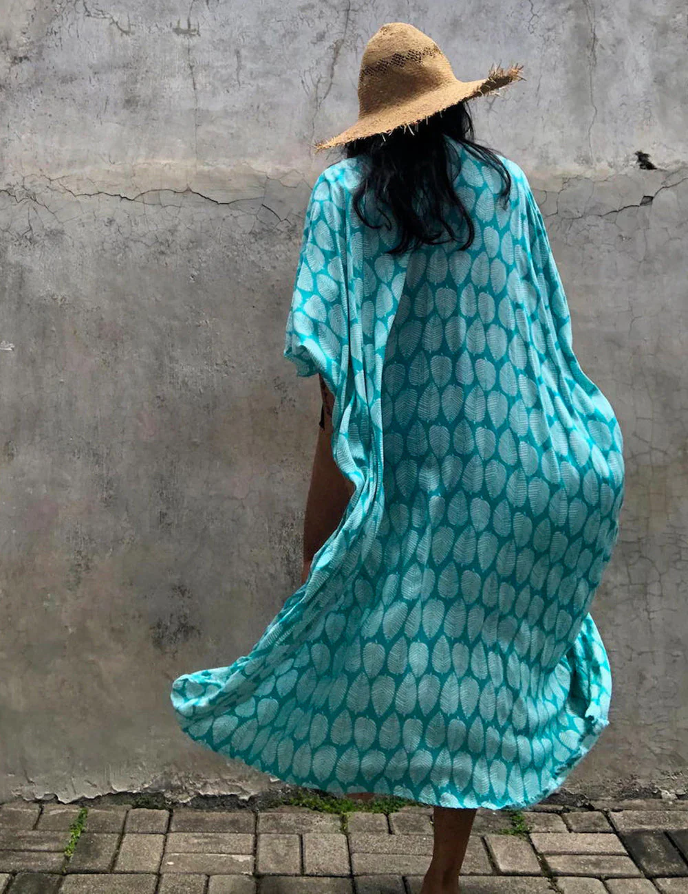 Hidden Island Boho Printed Kimono Beach Cover-up - Image 6