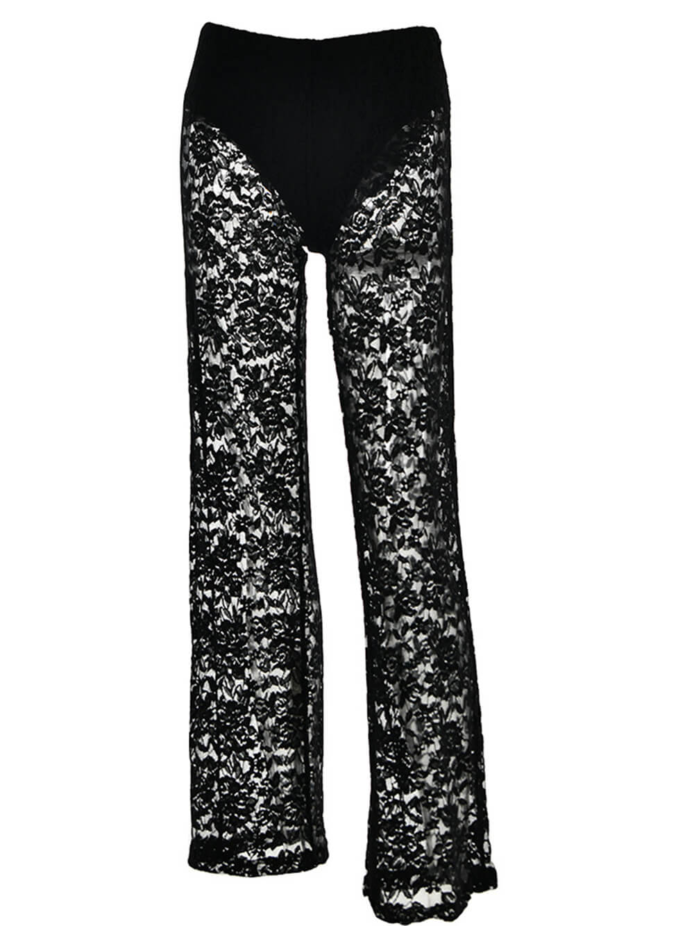 Lace High-Length Straight Pants - Image 4