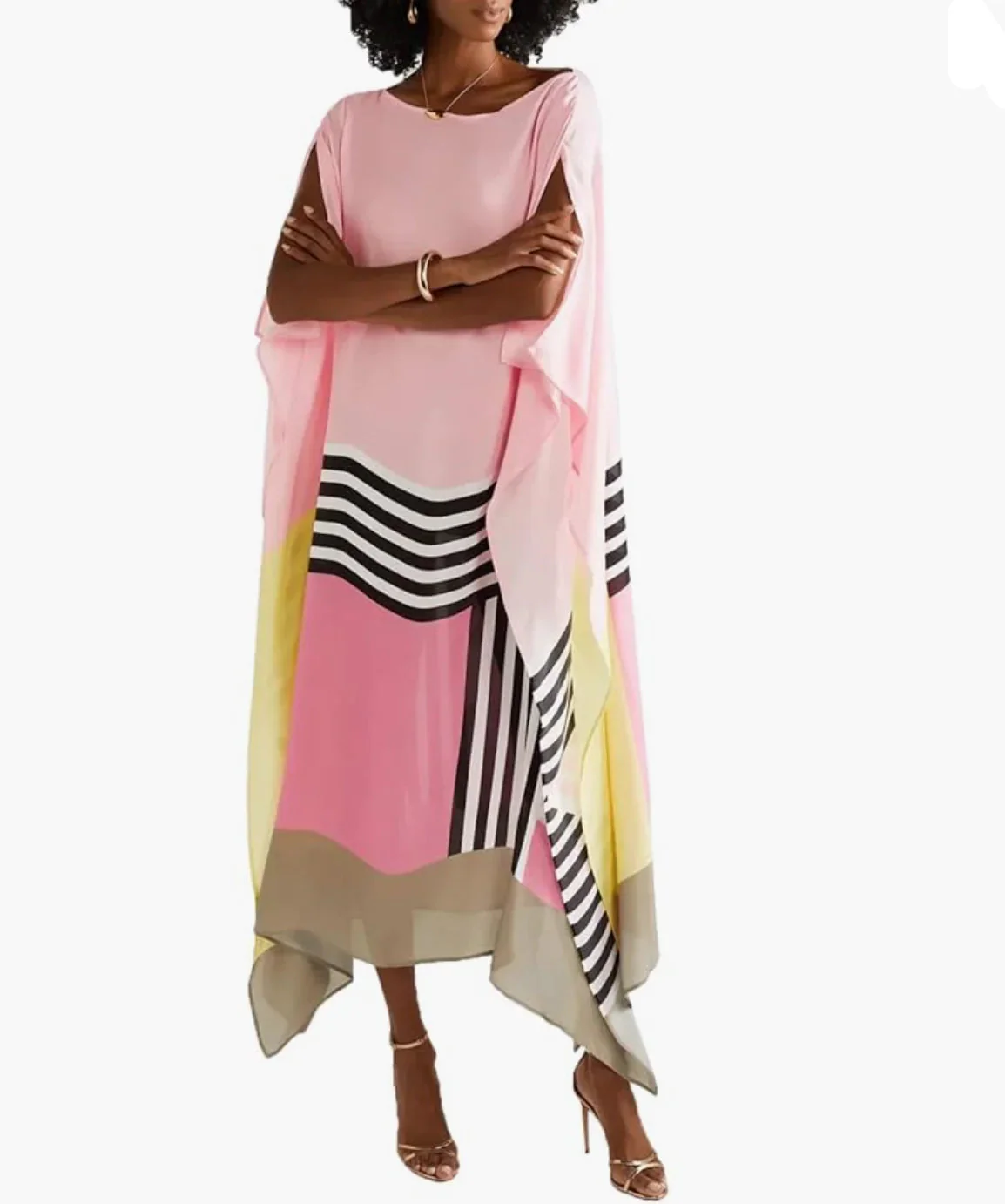 Pink Candy Stripe Kaftan - Image 3