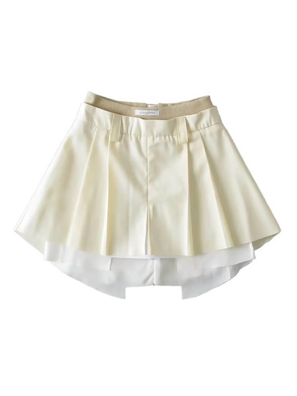 Pleated Frayed Mini Skirt - Image 5