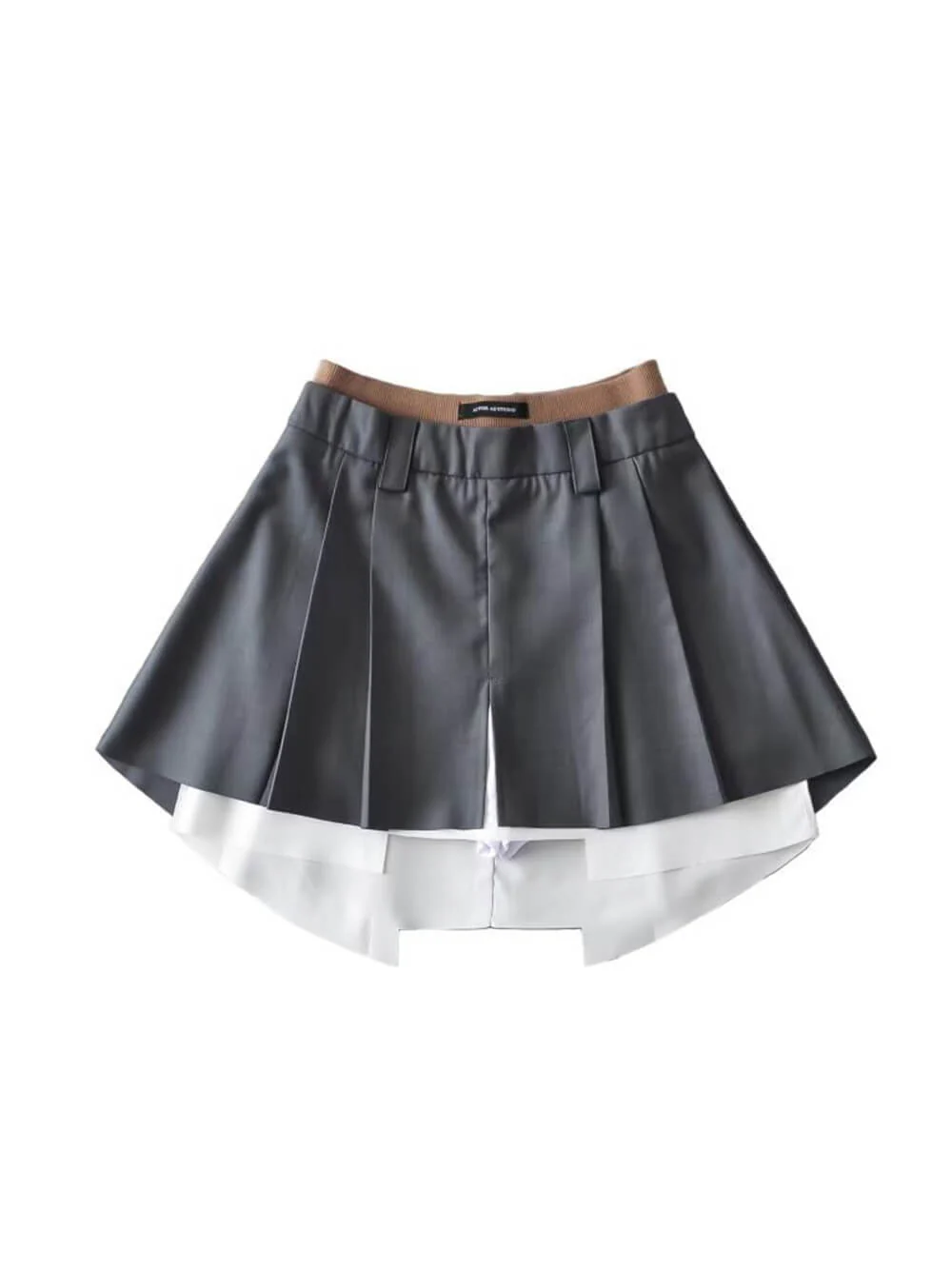 Pleated Frayed Mini Skirt - Image 6