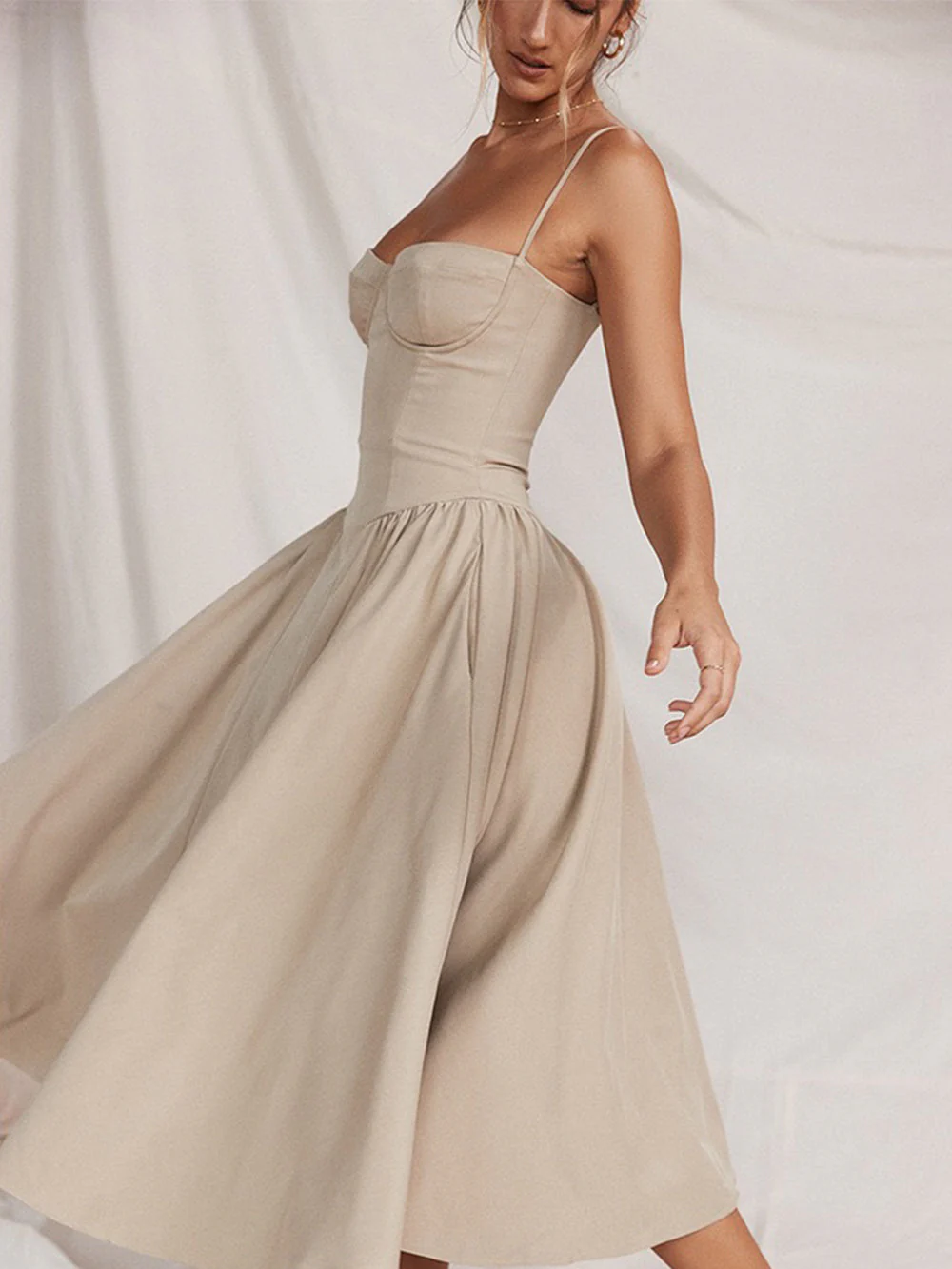 Sexy Sling Midi Dress - Image 3