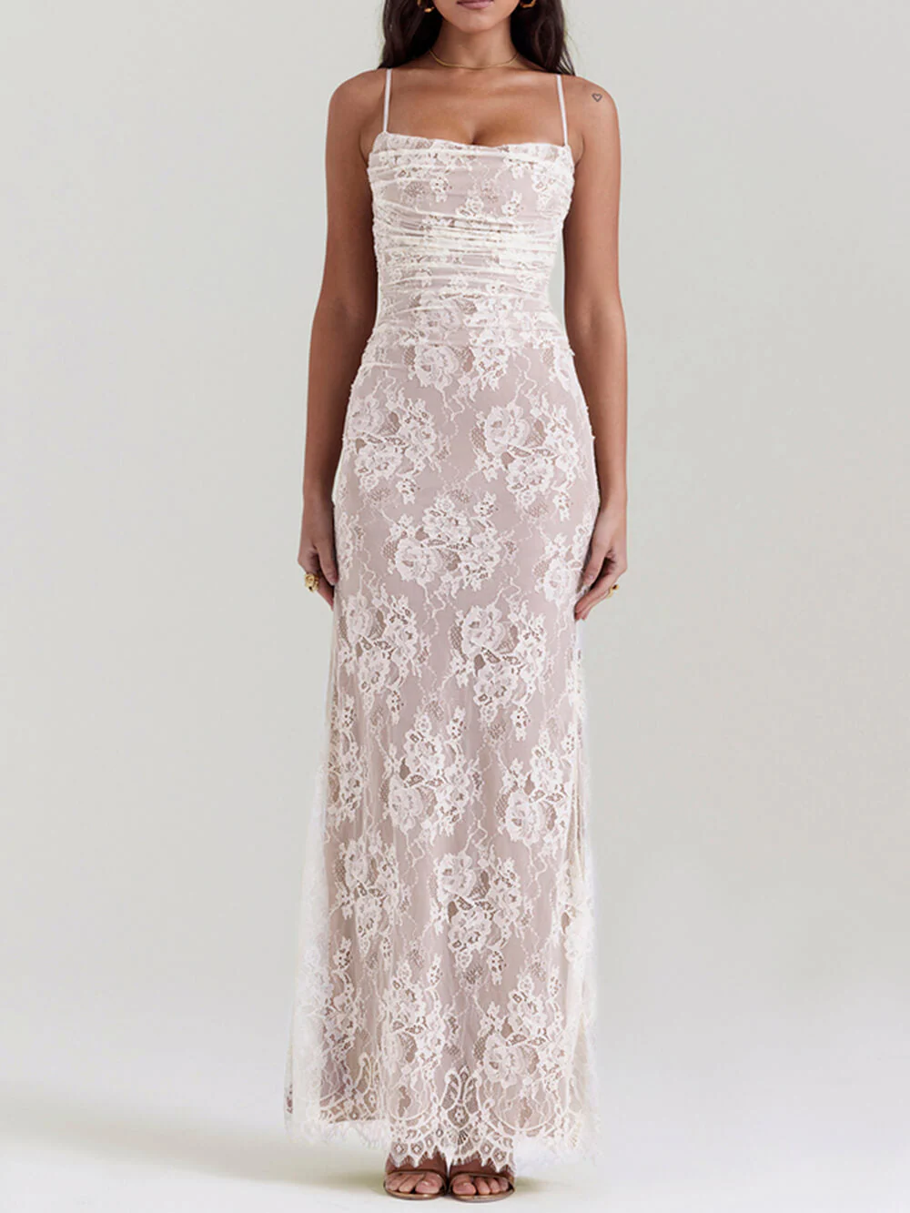 Vintage Lace Maxi Dress - Image 3