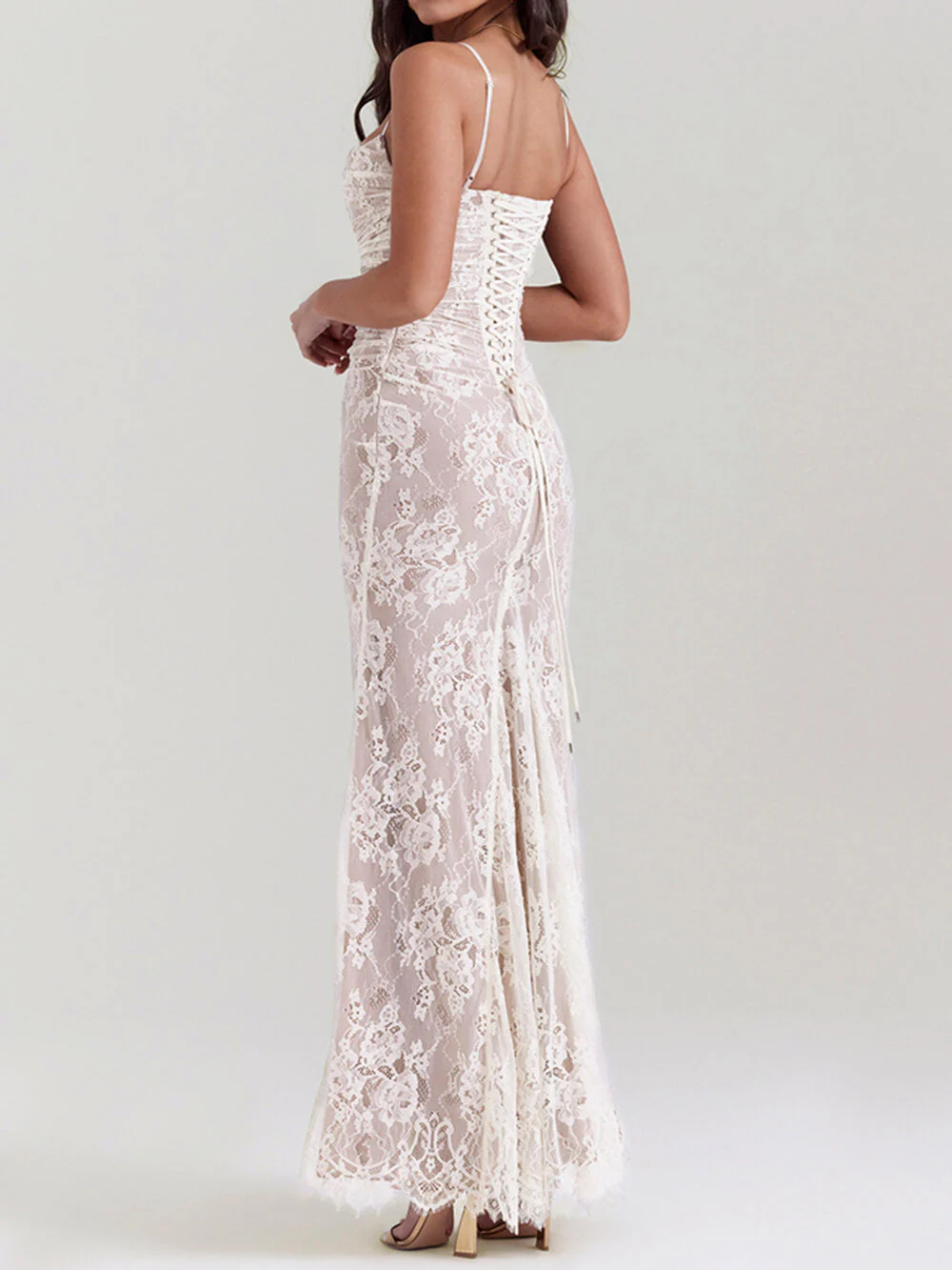 Vintage Lace Maxi Dress - Image 4